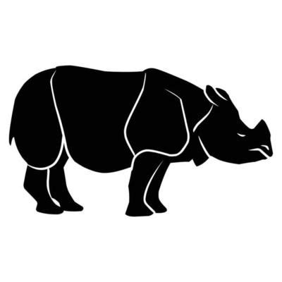 Rhinoceros Silhouette Vector Art, Icons, and Graphics for Free Download