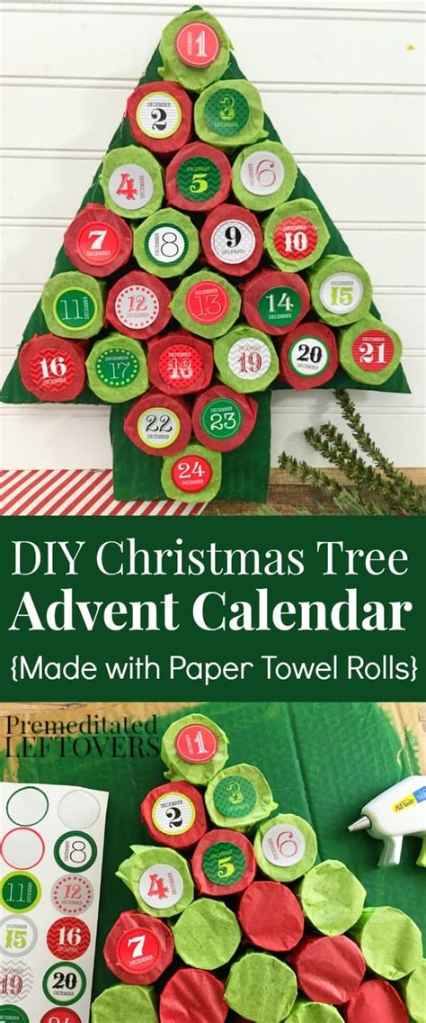 DIY Christmas Tree Advent Calendar Tutorial Using Paper Towel Rolls