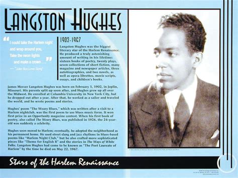 Harlem Renaissance Stars: Langston Hughes Poster by Knowledge Unlimited ...