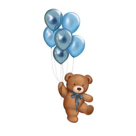 Teddy Bear PNG, Teddy Bear Clipart, Bear With Balloon, Baby Shower ...