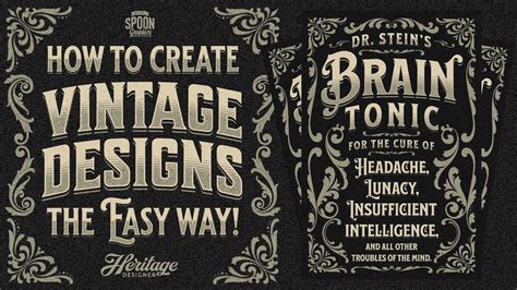 How to Create Vintage Designs the EASY Way! - YouTube