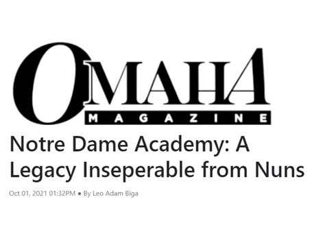 History of the Sisters in Omaha Magazine - Notre Dame Sisters