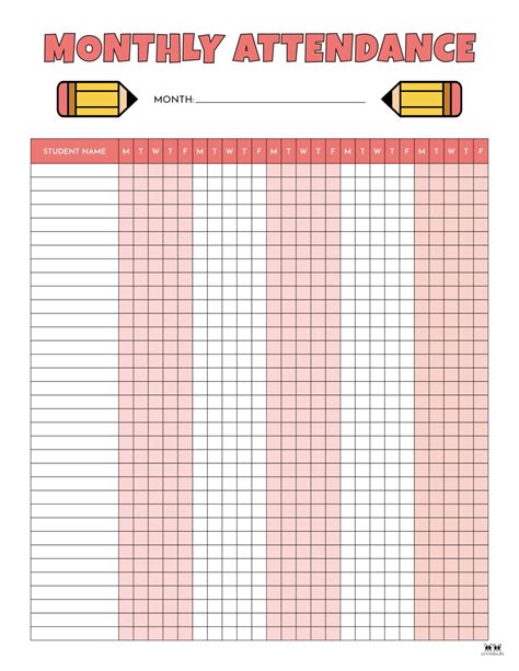 Download Free Amp Printable Attendance Sheet In Excel - Riset