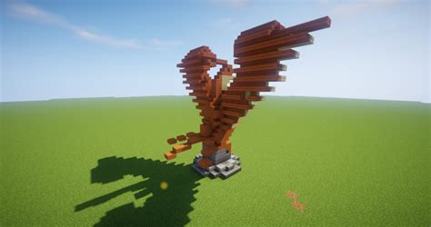 Shematic of a phoenix statue Minecraft Map