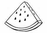 Watermelon Slice Coloring Page sketch template