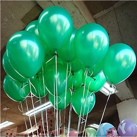 100 Pcs Green Latex Balloons Air Quality Balloons For Party Wedding Birthday 10 Inch 1.5g Green ...