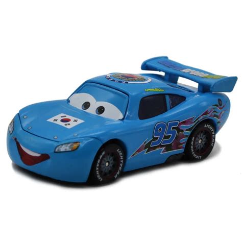 Diecast Metal Toy No.95 Blue Korea Alloy Racing Car Disney Pixar Cars Macqueen Off Road Alloy ...