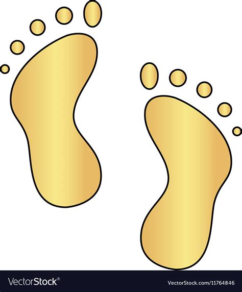 Feet computer symbol Royalty Free Vector Image