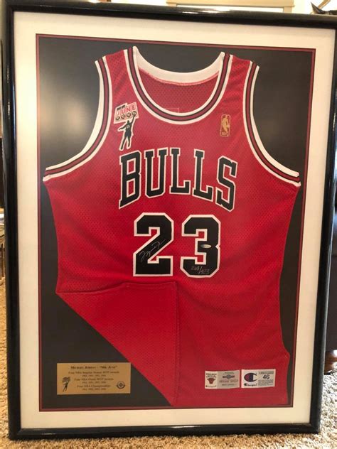 Michael Jordan Signed Framed Jersey UDA Bulls "Mr June " Jersey #268/ ...