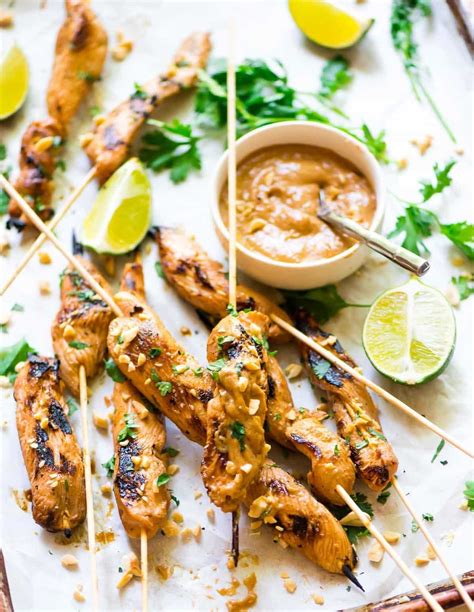 Chicken Satay with Peanut Dipping Sauce - Relish