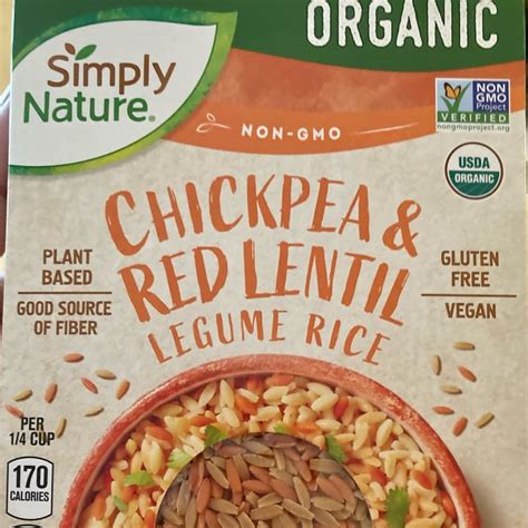 Simply Nature Chickpea & Red Lentil Legume Rice Reviews | abillion