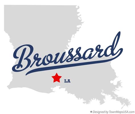 Map of Broussard, LA, Louisiana