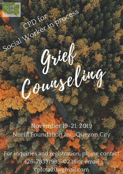 Grief Counseling – November 19-21, 2019 – Center for the Prevention ...