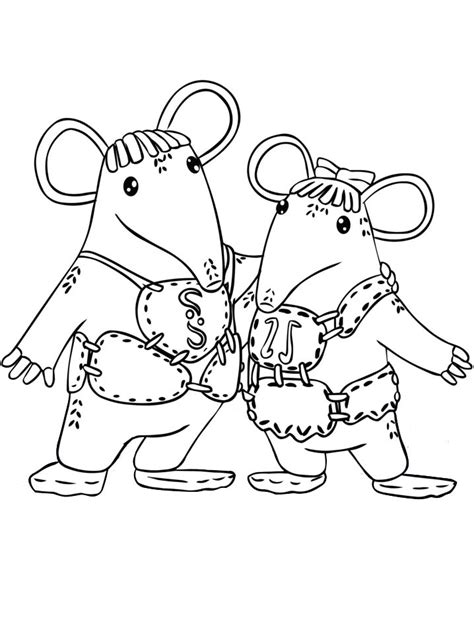 Small And Tiny Clangers Coloring Page - Free Printable Coloring Pages for Kids