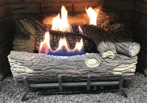 Monessen Mountain Oak Ventless Gas Logs - Millivolt Control (Remote Ready) - 18 inch - Natural ...