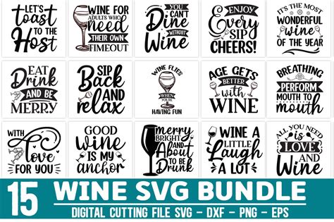 FREE Wine SVG Bundle Graphic by Buysvgbundles · Creative Fabrica