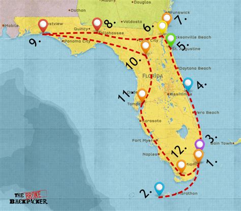 Map Of Florida East Coast Beach Towns - Printable Maps