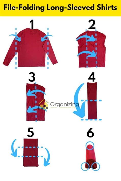 7 Clever Ways to Fold Long-Sleeved Shirts: Fast and Small (Video + Pictures) – Organizing.TV