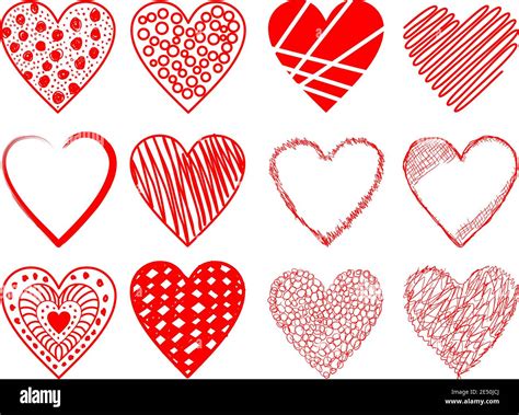 Set of hearts for Valentine's Day. Vector clip art for February 14 Stock Vector Image & Art - Alamy