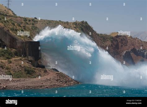 Tajikistan, Dam of Nurek Stock Photo - Alamy