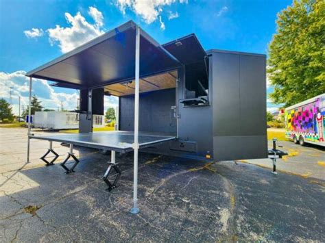 20' Matte Black Stage Trailer Custom Built for Jesus Church