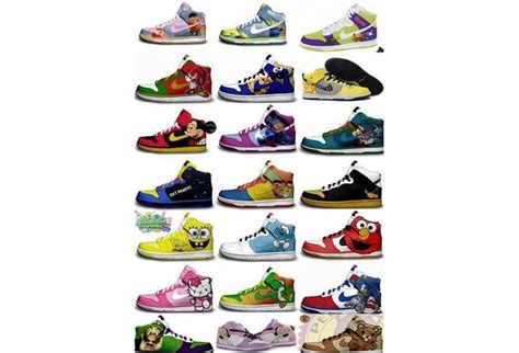 Nike Dunks Custom Design Sneakers : Various Colorful Nike Dunks Custom Sneakers In Design Pattern