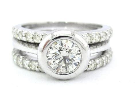 Found on Bing from www.etsy.com | Round diamond engagement rings, Bezel set engagement ring ...