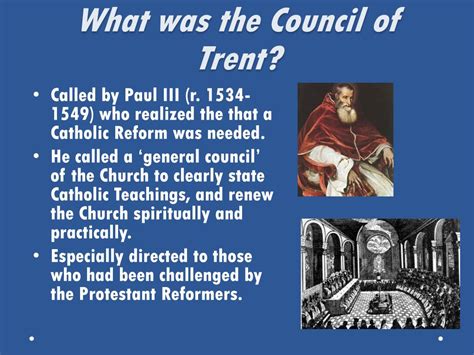 PPT - Title: The Counter/Catholic-Reformation LO: What was the Council ...