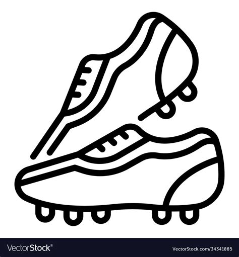 Man football boots icon outline style Royalty Free Vector