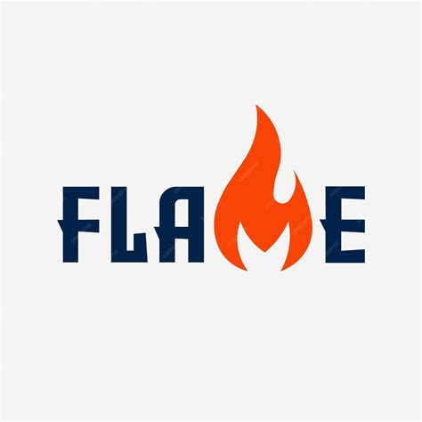 Premium Vector | Vector flame text logo design