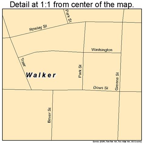 Walker Iowa Street Map 1981885