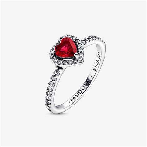 Elevated Red Heart Ring