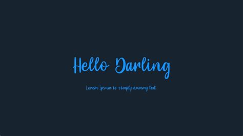 Hello Darling Font : Download Free for Desktop & Webfont