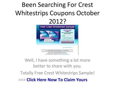 Crest Whitestrips Coupons October 2012