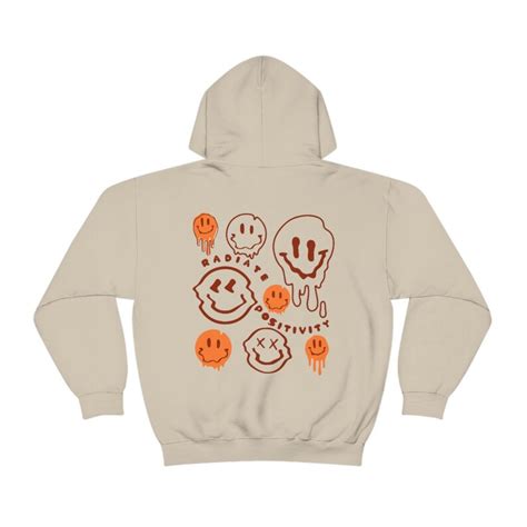 Drippy Smiley Hoodie Preppy Smiley Face Sweatshirt Aesthetic - Etsy