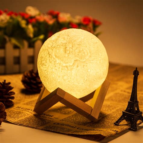 AGPtek Moon Lamp LED Dimmable Night Light USB Touch Control Perfect ...