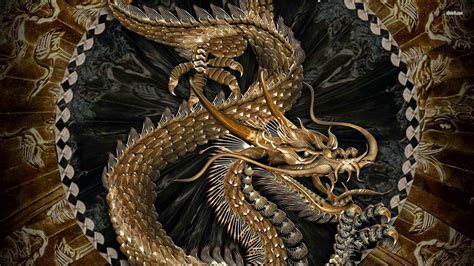 Black and Gold Dragon Wallpapers Free Download