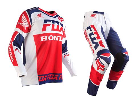 Fox Racing NEW 2016 Mx 180 Honda USA White Red Blue Motocross Dirt Bike ...