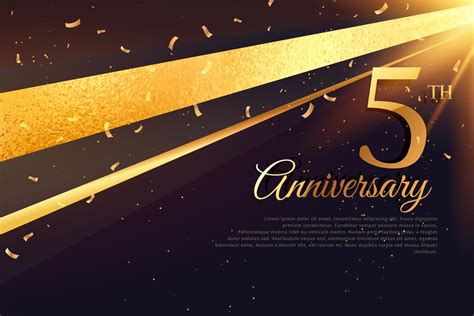 5th anniversary celebration card template - Download Free Vector Art, Stock Graphics & Images