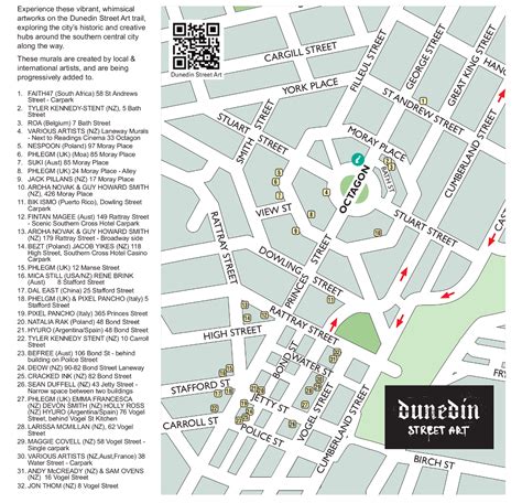 Dunedin Street Art Map - Dunedin Activities and Attractions - A to Z Visitor Guides