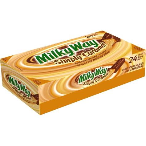 Milky Way Candy Bars, Simply Caramel, 1.91 Oz, 24 Ct - Walmart.com - Walmart.com