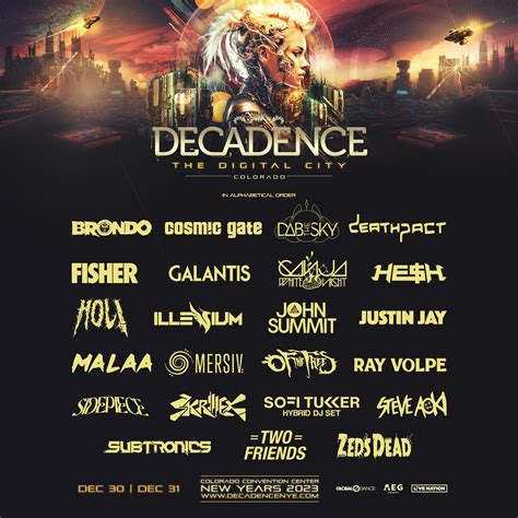 Decadence Denver Lineup 2024 - Jody Rosina