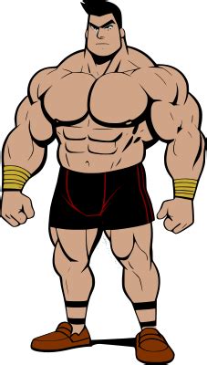 Muscle man cartoon - Openclipart