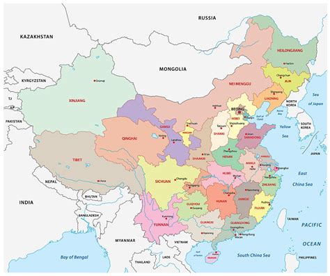 China Map With Provinces