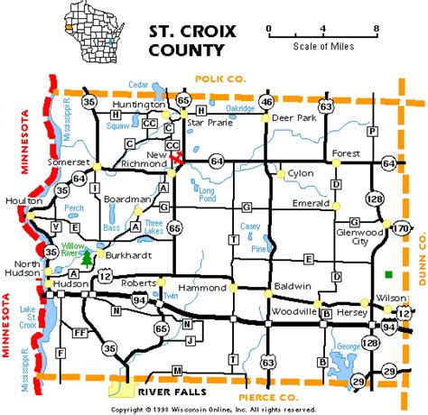 St Croix County Map - Hiking In Map