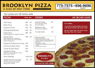 Philippines Fast Food Directory: Brooklyn Pizza