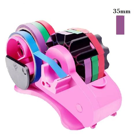 Semi Auto Tape Dispenser with 35mm Fixed Length Tape Cutter and Free Length Cutter Desktop ...