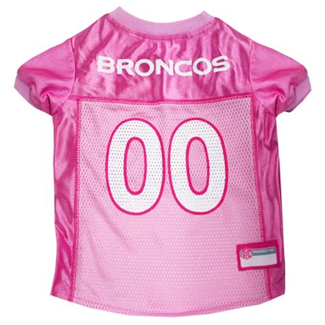 Pets First NFL Denver Broncos Pink Jersey for DOGS & CATS, Licensed Football Jerseys - Large ...