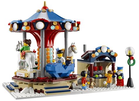 LEGO Winter Village Market 10235 Set Revealed & Photos! Carousel! - Bricks and Bloks