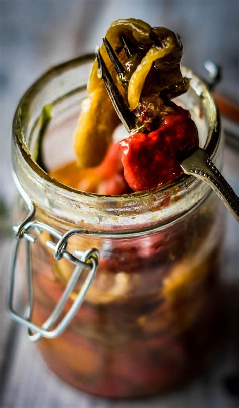 Roasted Peppers Preserved In Olive Oil - Larder Love